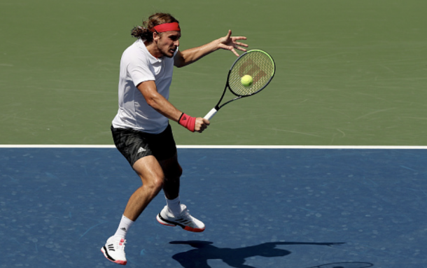 Tsitsipas at the Western and Southern Open (Photo: Matthew Stockman)