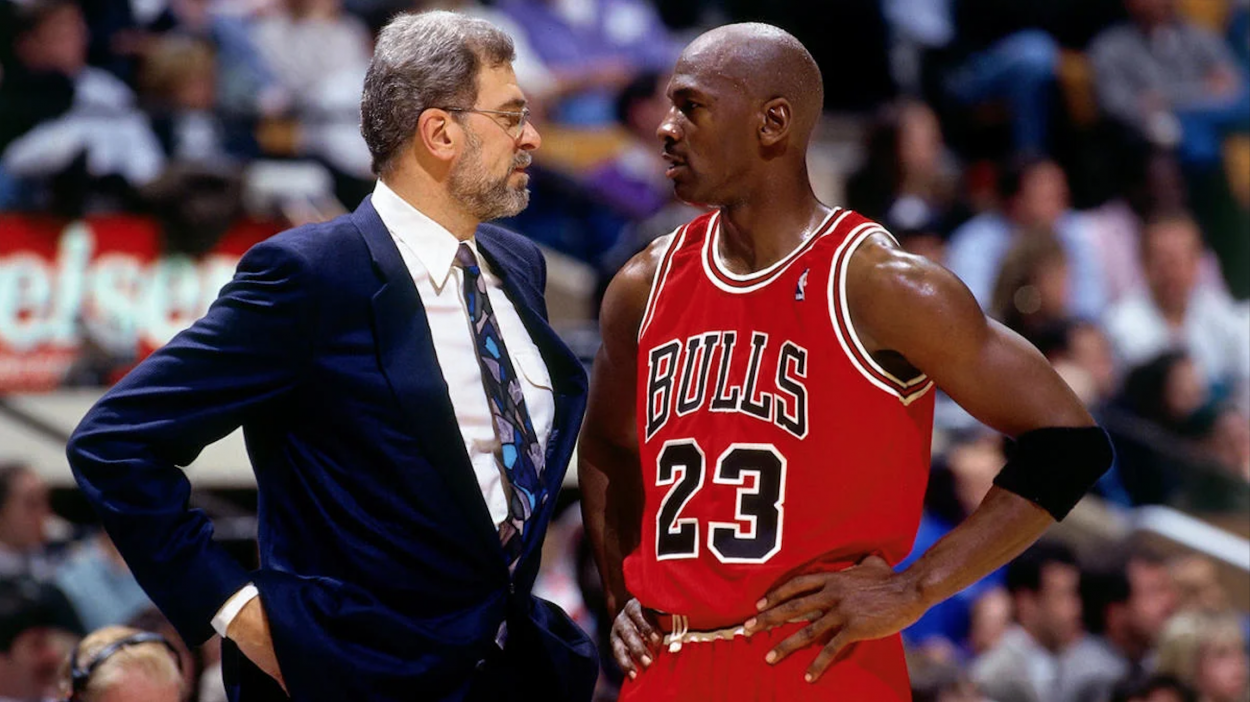 Phil Jackson and Michael Jordan - image obtained via CBS Sports