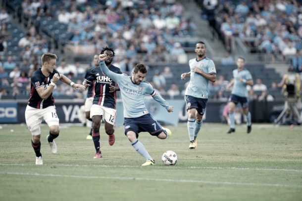 David Villa struggled to find space in a scoreless first half. | Photo: NYCFC