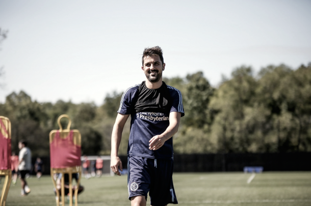 David Villa in training this week. | Photo: NYCFC