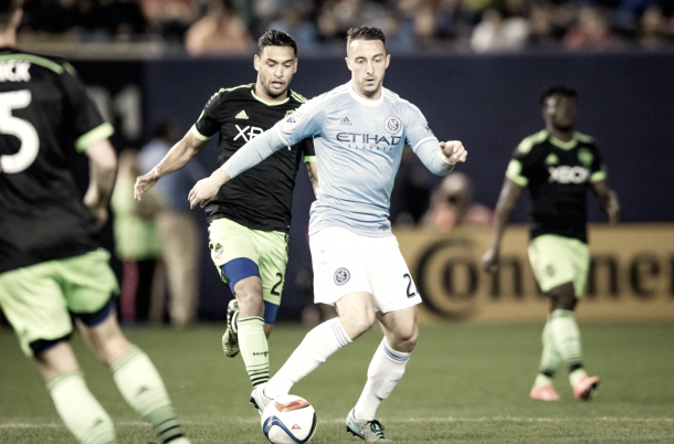 RJ Allen on his MLS debut for New York City FC in 2015. | Photo: NYCFC