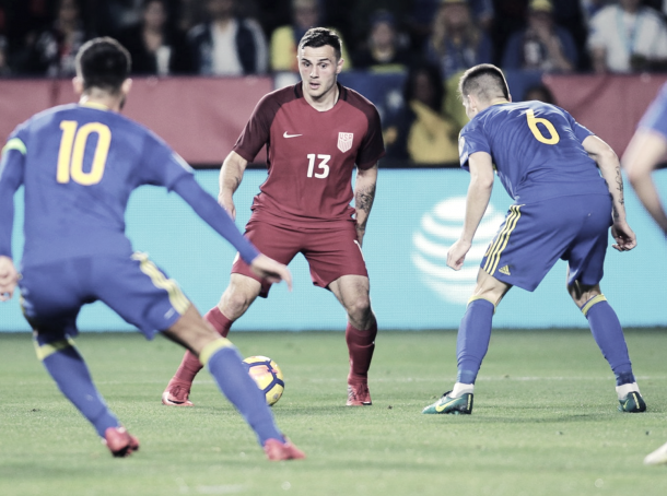 Jordan Morris during the first half. | Photo: @USSoccer_MNT on Twitter