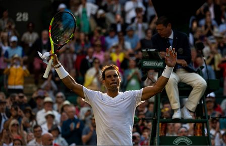 Nadal celebrates his first round win against Yuichi Sugita (Getty Images/TPN)