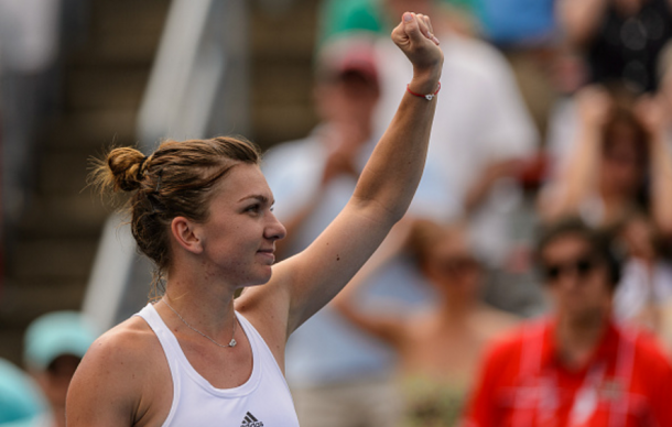 Simona Halep after defeating Svetlana Kuznetsova in Montreal | Photo: Minas Panagiotakis/ Getty Images