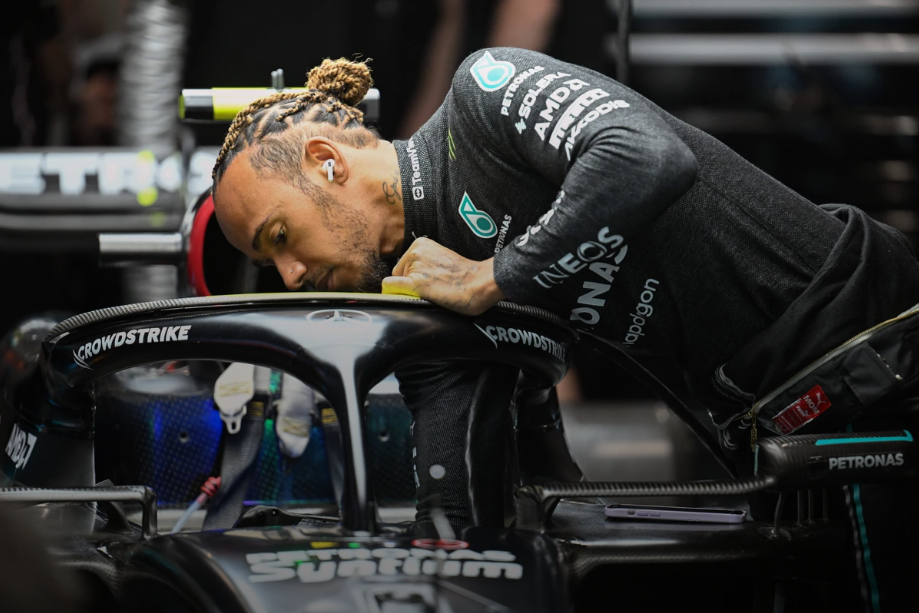 Lewis with his car earlier in the weekend