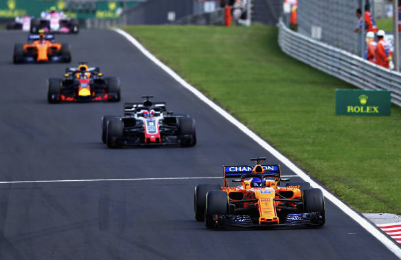 Fernando Alonso durante el Gran Premio de Hungria. (Getty Images)