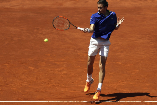 Nicolas Mahut at the Madrid Open, where he won his only match on clay thus far (Photo: Julien Finney/Getty Images) 