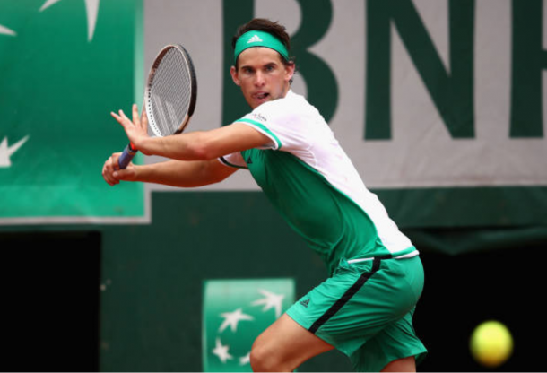 Dominic Thiem gearing up to strike a forehand shot (Photo: Julian Finney/Getty Images)