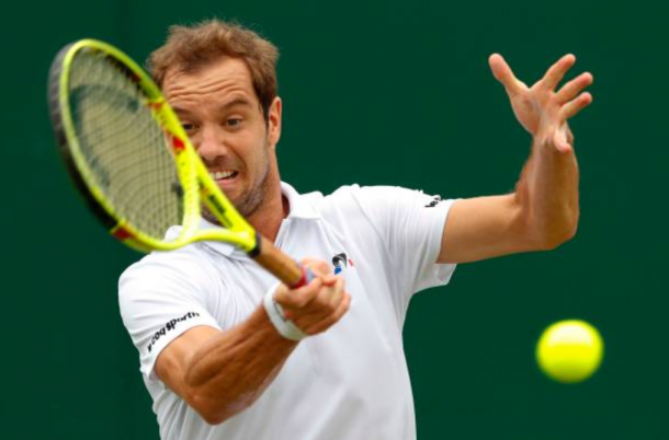 Richard Gasquet during Wimbledon, where he fell in round one (Photo: Adrian Dennis/Getty Images)