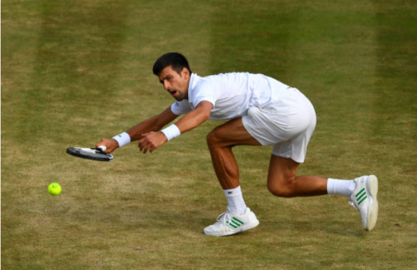 Novak Djokovic in action at Wimbledon *Photo: Julian Finney/Getty Images)
