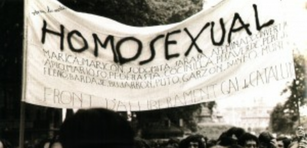 Primera manifestación homosexual en Barcelona, año 1977| Imagen: Google.com