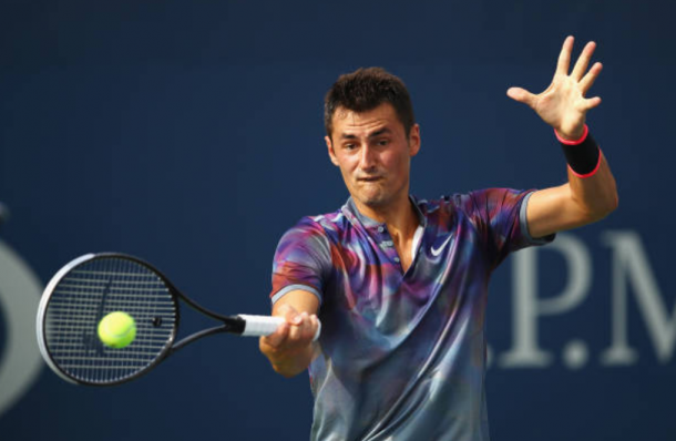 Bernard Tomic in action at the US Open earlier this year where he fell in round one (Photo: Clive Brunskill/Getty Images)