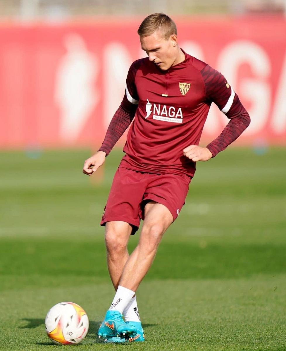 Augustinsson en un entrenamiento del Sevilla/ Fuente: Instagram Augustinsson