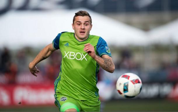 Seattle Sounders forward Jordan Morris (above) can use his pace to hurt Toronto FC on Saturday. Photo credit: Daniel Petty/Denver Post