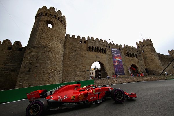Sebastian Vettel, durante el GP de Azerbaiyán | Fuente: Mark Thompson/Zimbio