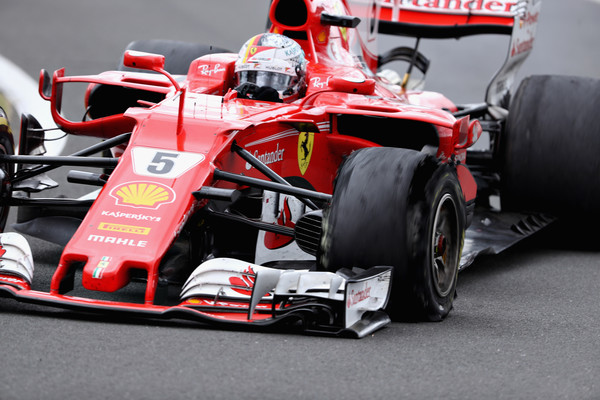 El neumático reventado de Vettel. Fuente: Getty Images