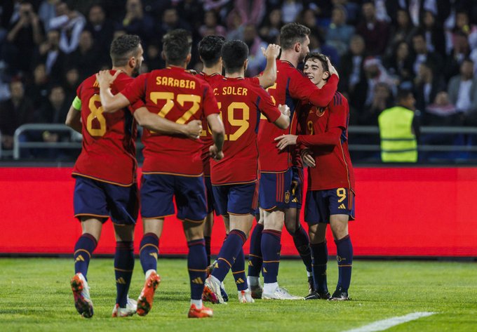 Celebración de un gol de España // Fuente: Selección de España