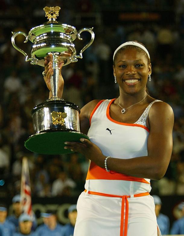 Williams won her fourth consecutive major at the 2003 Australian Open. Photo: NBC Sports