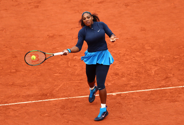 Serena Williams en Roland Garros 2016. Foto: zimbio