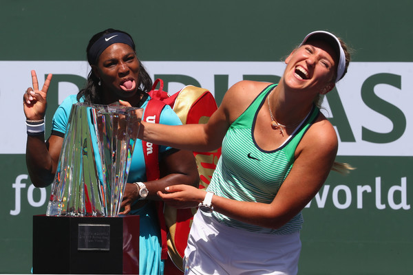 Serena photobombs Azarenka./Photo: Julian Finney/Getty Images