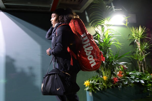 Serena Williams prepares to walk out onto the court for her first match in 14 months | Photo: Kevork Djansezian/Getty Images North America