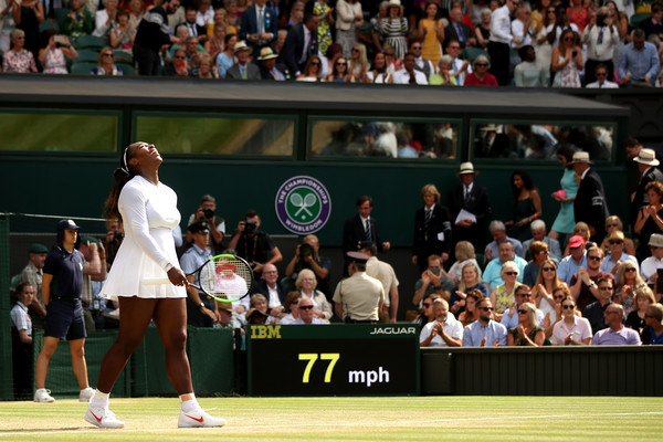 Serena Williams celebrates her terrific win | Photo: Julian Finney/Getty Images Europe