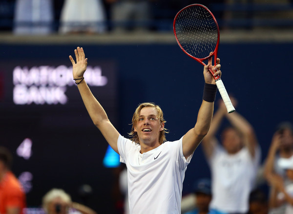 Denis Shapovalov scored an impressive victory in his first-round match at the Rogers Cup. Photo: Getty Images