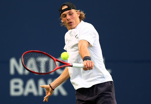 Shapovalov's backhand bent at times but did not break during the second-round clash. Photo: Getty Images