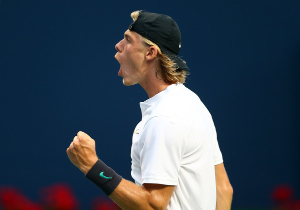 Shapovalov always uses the crowd to his advantage, even a smaller crown on an outside court. Photo: Getty Images