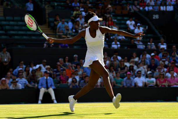 Venus Williams in action during her second round win over Qiang Wang (Getty/Shaun Botterill)