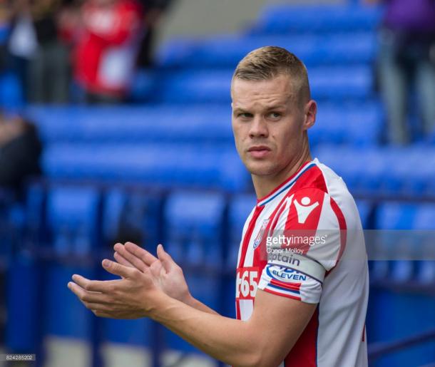 Shawcross captaining the side during pre-season. Source | Getty Images.