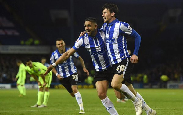 Lee y Matias celebran el 2-0 | Foto: Sheffield Wednesday FC