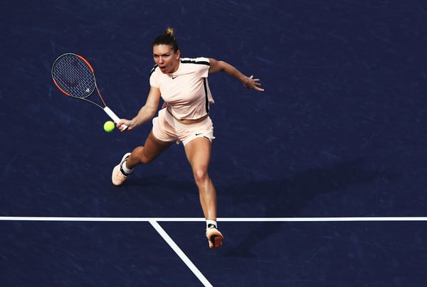 Photo Source: Adam Pretty/Getty Images North America- Simona Halep's hits another forehand winner