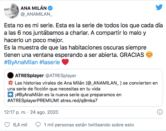 Fuente: Ana Milán vía Twitter