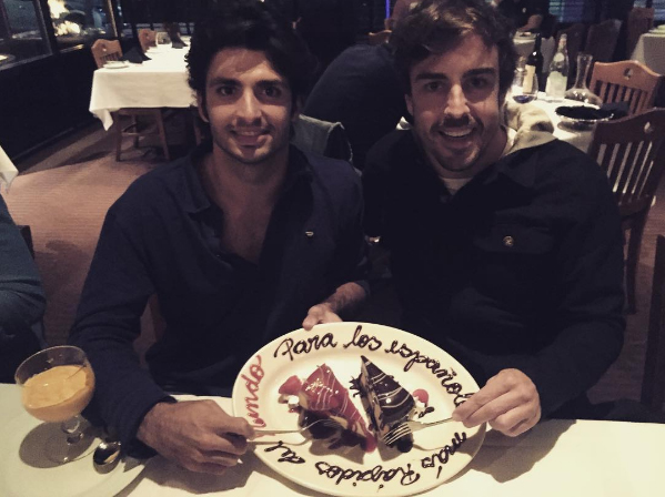 Carlos Sainz y Fernando Alonso celebraron su carrera cenando juntos | Fuente: Instagram de Fernando Alonso (fernandoalo_oficial)