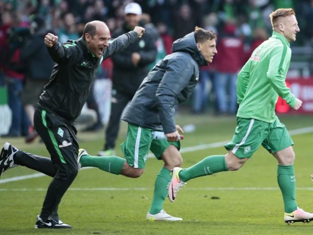 Skripnik celebrates. | Image source: kicker - Getty Images