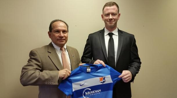 Tony Novo poses with former Sky Blue head coach Chris Holly | Source: soccertoday.com