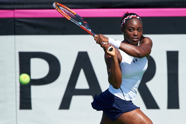 Sloane Stephens during her opening singles rubber (Photo: Fed Cup)