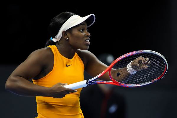 Sloane Stephens was frustrated with her play initially but ultimately managed to regain her composure to grab the win | Photo: Lintao Zhang/Getty Images AsiaPac