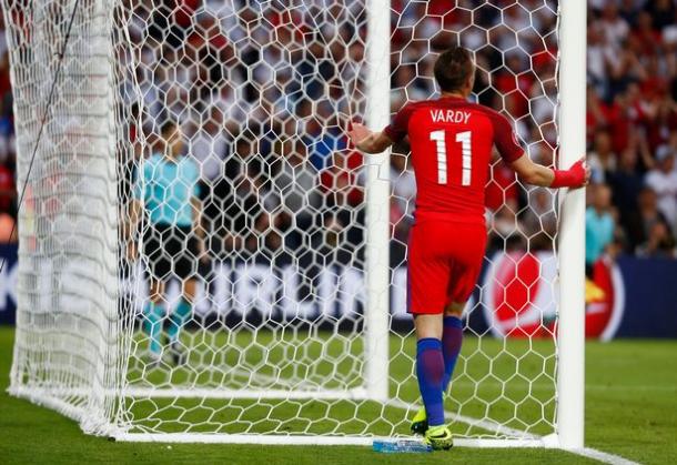 Jamie Vardy had the best chance of the first half (photo : Reuters)