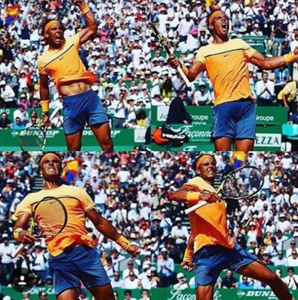 Soderling posted this collage of Rafael Nadal in Monte Carlo on instagram. Photo: Robin Soderling Instagram