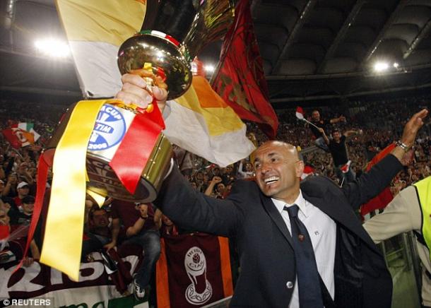 Spaletti lead Roma to Coppa Italia glory - there last trophy triumph (Photo: espn.co.uk 