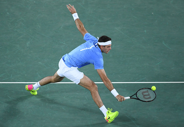 Juan Martin del Potro in action during the Olympic tennis tournament (Sportsfile/Ramsey Cardy)