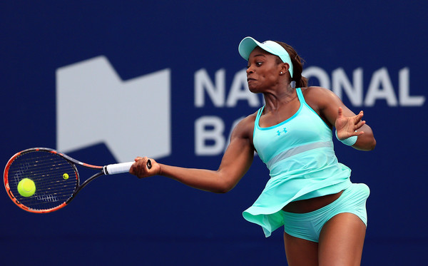Stephens crushes a forehand. Photo: Vaughn Ridley/Getty Images
