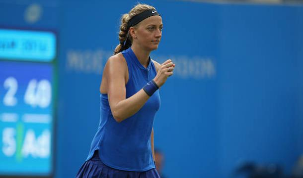 Petra Kvitova in action at the Aegon Classic in Birmingham last year (Getty/Steve Bardens)