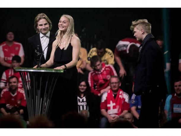 Stien Larsen during the Danish Football Award (Source : Liselotte Sabroe / Scanpix 2016)