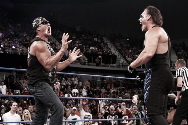 Sting could face his old foe Hogan (image: wallsofjerichoholic.blogspot.com)