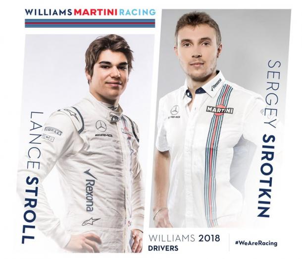 Lance Stroll e Sergey Sirotkin farão a dupla mais jovem da F1 em 2018 (Foto: Divulgação/Williams Racing)