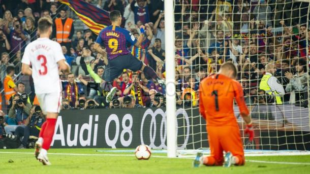 Suárez se reencuentra con el gol. Photo: Sitio oficial Barcelona