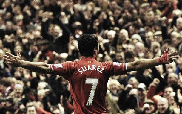 Suarez jokingly said he would return to Liverpool in three years (image telegraph.co.uk)